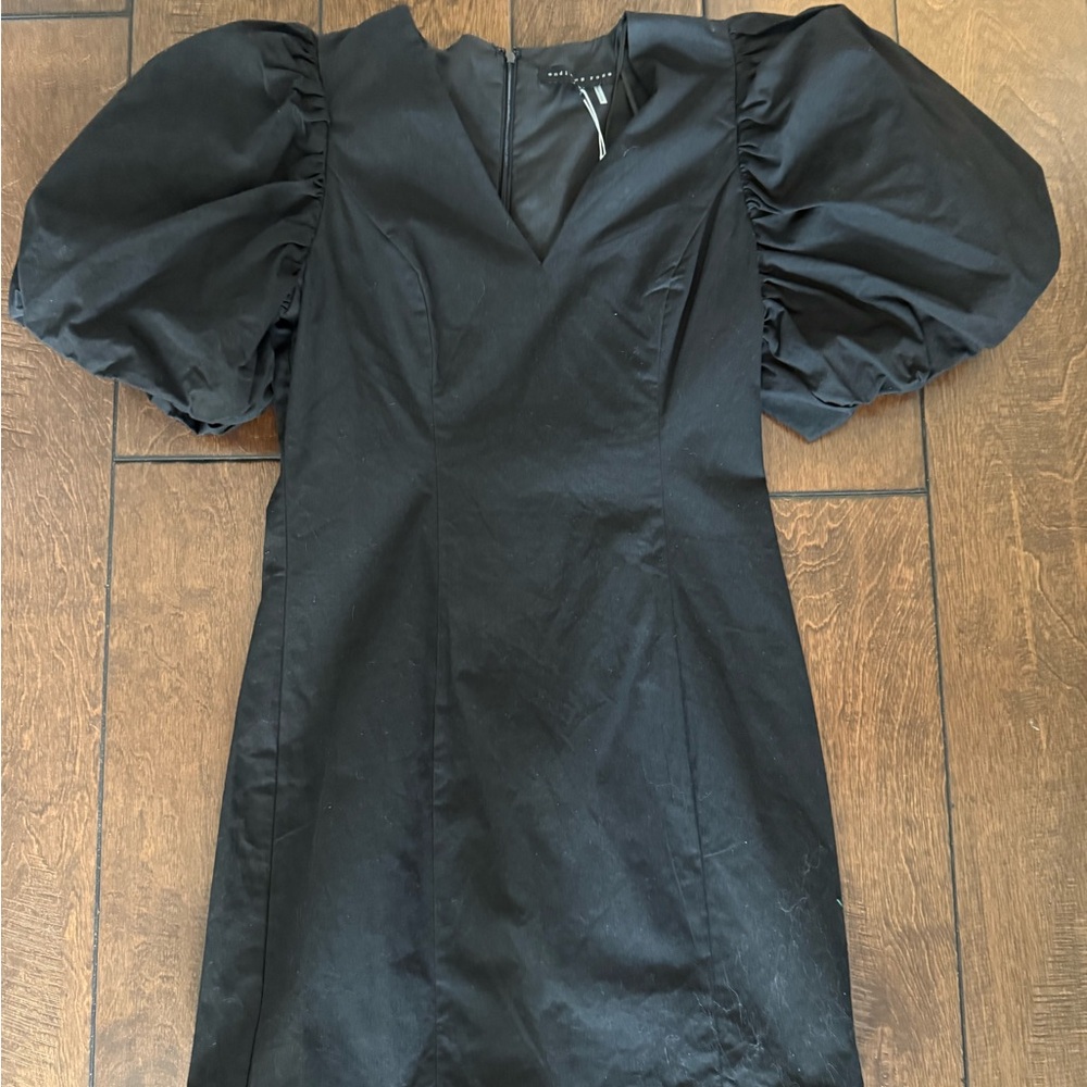 Endless Rose Black Puff Sleeve Dress